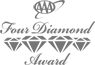 The image shows a logo for the "Four Diamond Award," featuring four diamond shapes and decorative text, along with a graphical emblem above.