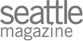 The image shows the logo for "Seattle Magazine" in a grey font.