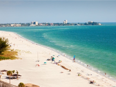 Arial view of a Casey Key beach